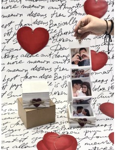 Caja de Madera con Foto Acordeón San Valentín
