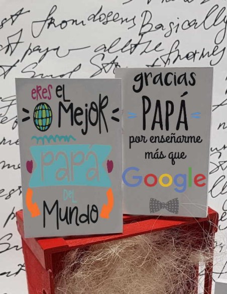 Frase para Papá+Cartón Pluma
