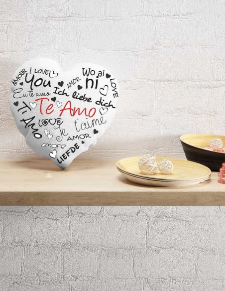 Cojín Corazón Blanco